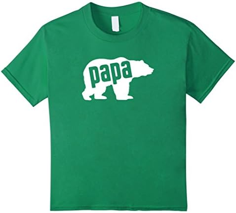 Kids Papa Bear Camping Outdoor T Shirt 10 Kelly Green