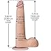 Doc Johnson The Realistic Cock with Removable Suction Cup- ULTRASKYN - Slim - 9 Inch - F-Machine and Harness Compatible Dildo - Vanilla