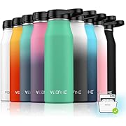 VeeFine Insulated Water Bottle Dishwasher Safe Metal Water Bottle BPA-Free Stainless Steel Water Bottles 20/32/40oz Reusable Thermos for Hiking Camping and School