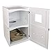 Petsfit 21x25x35 Inches White Double-Decker Pet House Litter Box Enclosure Night Stand Painted with Non-Toxic with Latch Holding The Door 21