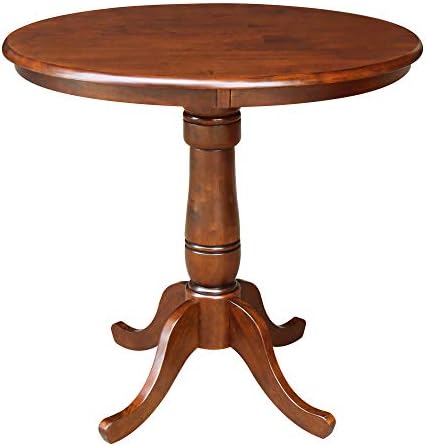 International Concepts 36-Inch Round Pedestal Table 36-Inch Espresso