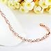 Bamoer Luxury Slender Rose Gold Plated Bracelet with Sparkling 5 Style Cubic Zirconia Stones to Choice