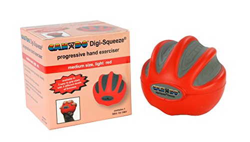 CanDo Digi-Squeeze Hand Exerciser, Medium, Red: Light - Thumbnail 4