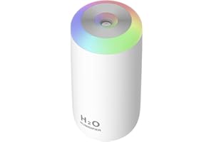 O-Mei Stars Baby Humidifier, 350ml Small Humidifier for bedroom, desk, travel, plants (White)