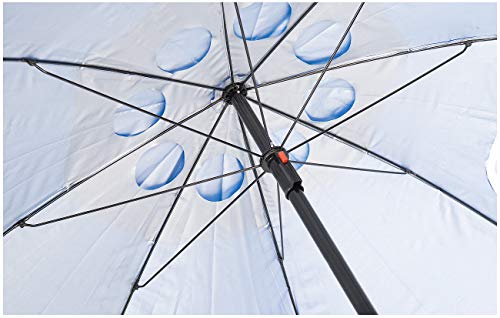infactory Sonnenschirm Strand: 2in1-Sonnenschirm und Strandmuschel 2 Seitenwände, UV50+, verstellbar (Schirm und… – Bild 7