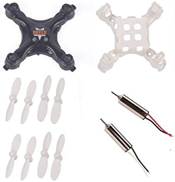 YouCute Spare Part Kit for For Cx Stars World's Smallest Drone Nano RC quadcopter drone White blades Motor (Black)