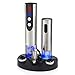 Brewberry Premium Stainless Steel Electric Wine Bottle Opener with Foil Cutter, Charging Stand, LED Temperature Display and Vacuum Sealer For Wine Preserver