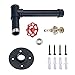 Sunmall Vintage Rustic Toilet Paper Holder,Wall Mounted Retro Industrial Pipe Roll Tissue Holder for Bathroom, Bedroom, Kitchen,Electroplated Finish Black with Red Handle