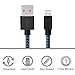 Akaho Lightning Cable 3Pcs 10FT Nylon Braided Lightning Cable Cord USB Charging Cable Charger for Apple iPhone 7/7 Plus/6/6s/6 Plus/6s Plus/5/5c/5s/SE,iPad iPod Nano iPod Touch(Black&Blue)