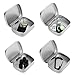 Aybloom Metal Hinged Lid Tin Containers - 12 Pack Metal Tin Box Mini Portable Box Containers Small Storage Kit for Drawing Pin Nail Art Bead Earring and Jewelry Craft Organizing (12 Pack, Silver)