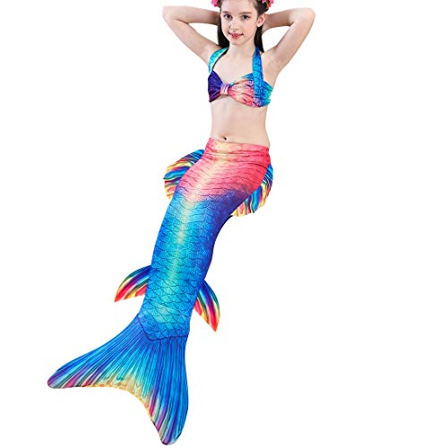 Girl's Mermaid Tail Swimsuit for Swimming Bikini Set Sea-Maid Princess Bathingsuit
