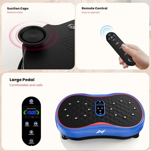 AXV Vibration Plate Fitness Platform Exercise Machine Vibrating Shaking Full Body Shaker Workout Vibrate Stand Shake Board Sport for Weight Loss Fat Burner for Gym Home Office