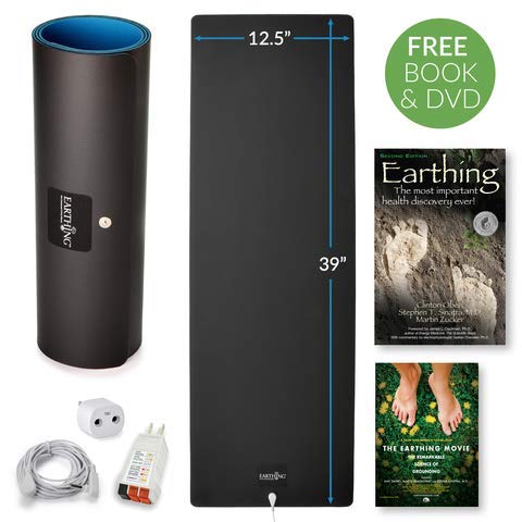 Earthing® Universal Grounding Mat Kit - Grounded Mat with Cord, Adapter, Tester - Reduce Inflammation, Improve Sleep and Anxiety - Earthing Book and The Earthing Movie Documentary Included