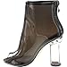 CAPE ROBBIN Benny-1 Womens Perspex Peep Toe Ankle Boots