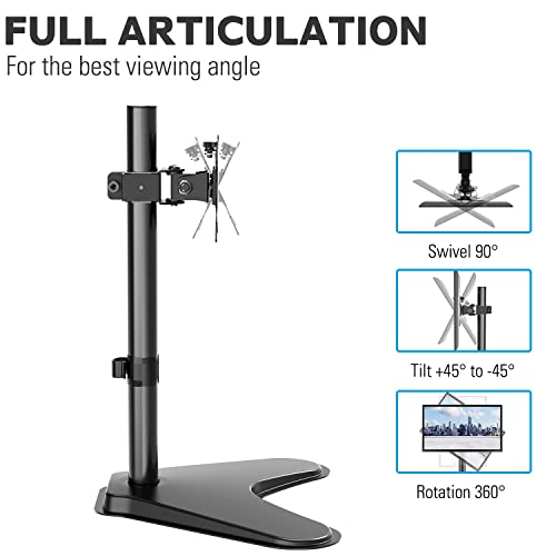 MOUNTUP Single Monitor Stands, Freestanding VESA Monitor Desk Mount