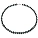 Akwaya 7.0-7.5mm Black Saltwater Akoya Cultured Pearl High Luster Necklace 18