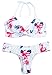 Women Floral Printe Swimsuit Summer Beach Bathing Suits Push Up Brazilian Suit, M/US 4-6