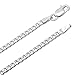 2.8mm 925 Sterling Silver Nickel-Free Cuban Curb Link Chain, 24