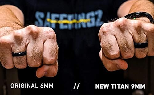 SafeRingz Metallic Silicone Wedding Ring, 6mm, Made in the USA