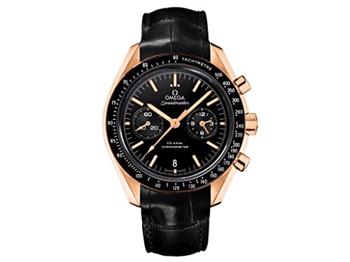 Omega-Speedmaster-Moonwatch-Black-Dial-Chronograph-18kt-Rose-Gold-Black-Alligator-Leather-Mens-Watch-31163445101001