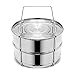 Stackable Steamer Insert Pans, Stainless Steel Insert Steamer for 6/8 Quart Instant Pot Pressure Cooker Baking Lasagna Pans Pot in Pot Accessories Cook 2 foods at Once
