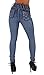 Colombian Design, High Waist, Butt Lift, Levanta Cola, Skinny Jeans in Washed Blue Size 13