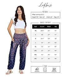 LOFBAZ Harem Pants for Women Yoga Boho Hippie