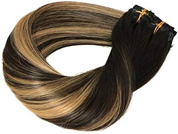 Big Sale Huayi Clip In Hair Extensions Human Hair Caramel