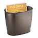 MetroDecor mdesign Toilet Bowl Brush, Plunger/Toilet Paper Holder/Oval Wastebasket Trash Can, Bronze, Set of 4