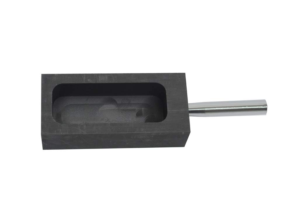 LLF Gold Silver Graphite Ingot Mold Mould Crucible for Melting Casting Refining with Metal Bar (2kg)