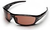 12 Pack Edge Eyewear SR115 Reclus Safety Glasses Black Frames Copper Lens