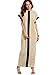 Verdusa Women's Summer Short Sleeve Color Block Pocket Shift Long Maxi Dress