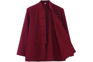 ZooBoo Traditional Long Sleeve Tang Kung Fu Uniform Men's Shirt