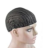 Fashion Lady Hair Brading Wig Cap 1pcs/lot S M L Size for Easier Sew in Crotchet Cornrows Braide Cap Black Color Braiding Wig Cap With Comb for Making Wig weaving cap with braids