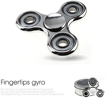 WeFidget's Original EDC Spinner Fidget Toys Fidget Spinners Relieves ADHD Anxiety Boredom (X SILVER)