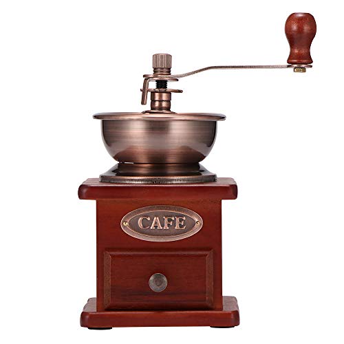 ONEVER Hand Kaffeemühle, Retro Holz manuelle Kaffeemaschine für Keramischer konischer Grat Tragbar Kaffeemühle,mit…