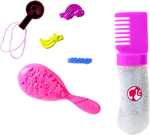 Barbie FXN96 - Regenbogen-Glitzerhaar Puppe mit Langen blonden Haaren, versteckter Regenbogen aus fünf Farben, Glitzergel, Haarbürste,Haarstyling-Zubehör, Spielzeug Geschenk für Kinder ab 5 Jahren – Bild 6