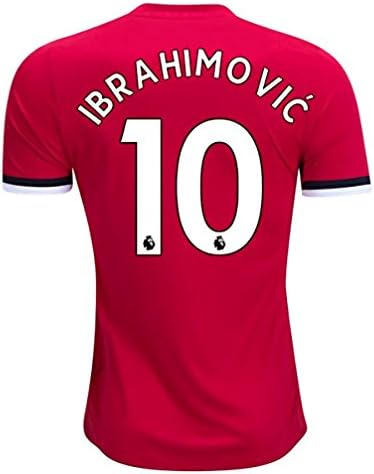 2017/18 New Ibrahimovic 10 Manchester United Season Home Men's Jersey Size M Color Red