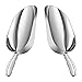 Goplus 2PCS Ice Scoop, 12oz Cast Aluminum Food Candy Scooper Flat Bottom, Perfect for Kitchen Bar Party Wedding, Set of Two (Silver)