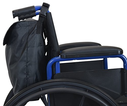 Secure WBPR-1B Mobility Storage Backpack for Wheelchairs and Walkers with Reflective Strip and Adjustable Attachment Straps - Carry Pouch Accessory Bag for Wheelchair, Scooter, Walker, Rollator