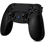Qingta Wireless Game Controller for PS4 Rechargeable Support PC (Windows 7/8/10) PS3 with LED Light Portable Gaming Joystick Handle black