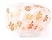 Fashion Design Beautiful Reusable Shower cap - Set of 3 (Blue/Hotpink/Orange(Sunflower pattern))