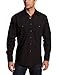 Wrangler Men's Sport Western Snap Shirt,Black,X-Large