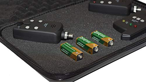 Neco Angelbissanzeiger Set 2 + 1 kabelloser Karpfen-Digitaler Bissanzeiger mit 2 Emittern und 1 Empfänger wasserdicht… – Bild 4