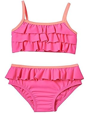 Osh Kosh Baby Girls Pink Tiered Ruffle 2-PC Bikini