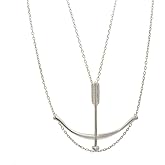 925 Sterling Silver Archery Bow And Arrow Necklace For Women, 14k Yellow Gold Archery Necklace Arrow Pendant Necklace Bow Arrow Necklace Double Chain Arrowhead Necklace For Men Jewelry Gifts For Women