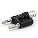 DGZZI 2-Pack BNC Female to Dual Banana Male Plug Jack Binding Posts RF Coaxial Adapter BNC to Banana Coax Jack Connector