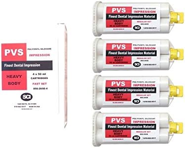 Heavy Body Fast 90 Seconds Set PVS Silicone Impression Cartridge Material 4x50ml