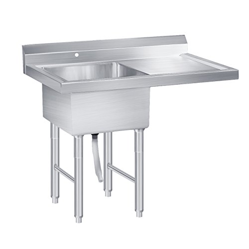 BEAMNOVA Commercial Stainless Restaurant Kitchen Utility Sink with