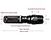 T6 LED Flashlight , Black 900lm Bright Outdoor Sports Tactical Military Police Handheld Zoomable 5 Modes Aluminium Metal Water-resistant LED Hiking Light 18650 Battery Charger Pouch Box Bike Mount